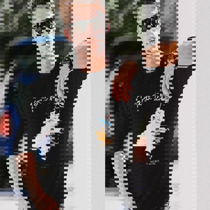 Room Mate ねこ&ねずみ お昼寝a 長袖Tシャツ 彼への贈り物