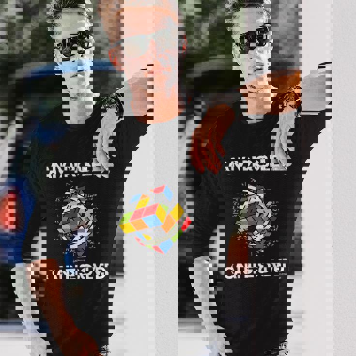 Rubik's Cube マジックキューブ レトロ ルビ ヴィンテージ オタク 長袖Tシャツ 彼への贈り物
