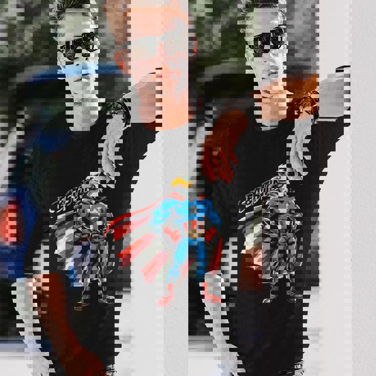 Sebastian Usa イーグル スーパーヒーロー 男の子用 名前 セバスチャン 長袖Tシャツ 彼への贈り物