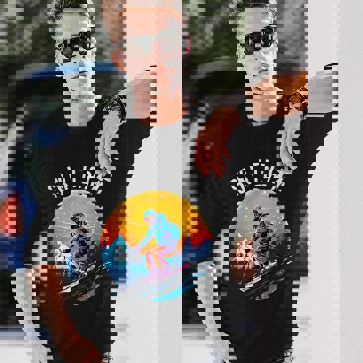 Ski Team スキーチーム スキーヤー スクール スキー旅行 スキーチーム クルー スキー 長袖Tシャツ 彼への贈り物