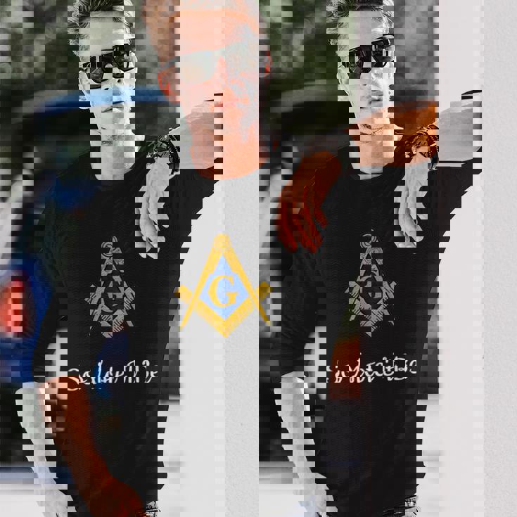 So Mote It Be Masonicのモットーフリーメイソンmib プリンスホールメイソン 長袖Tシャツ 彼への贈り物