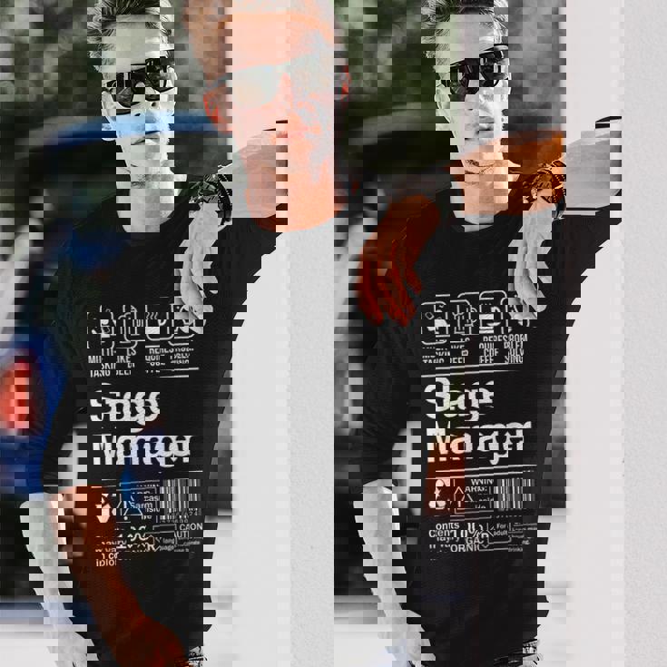 Stage Manager Description Label 長袖Tシャツ 彼への贈り物