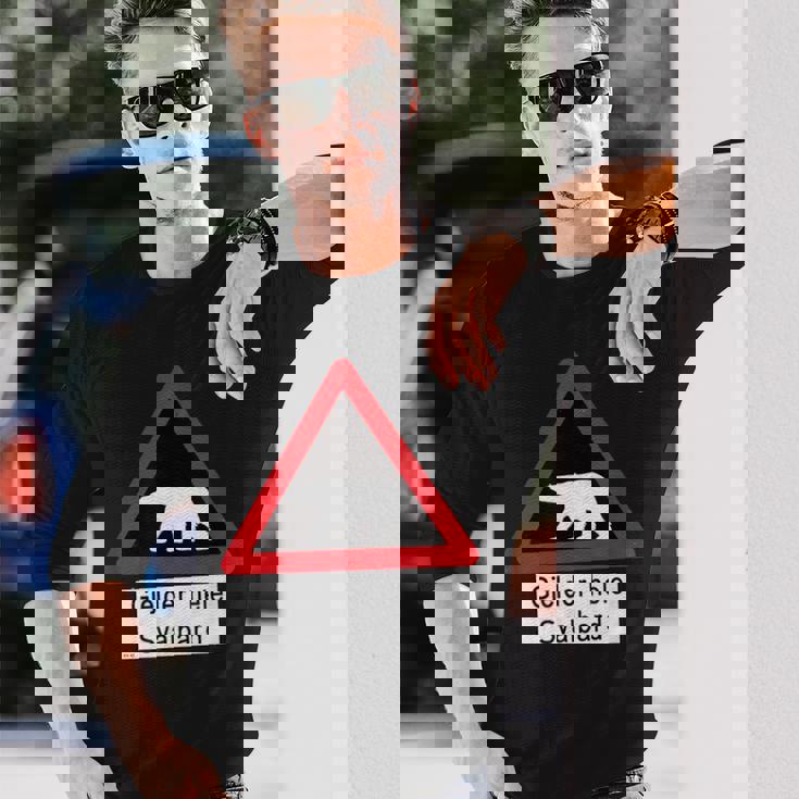 Svalbard ホッキョクグマ サイン 長袖Tシャツ 彼への贈り物