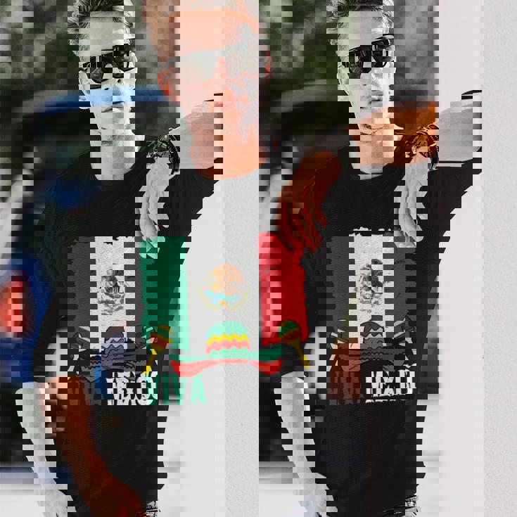 Viva Mexico ソンブレロ インディペンデンス メキシコ 国旗 メキシコ 長袖tシャツ 長袖Tシャツ 彼への贈り物