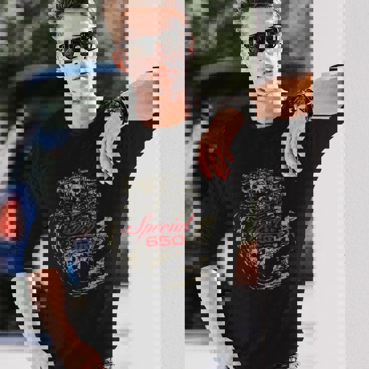 Xs650 スペシャルモーター アンティーク調 レトロデザイン 長袖Tシャツ 彼への贈り物