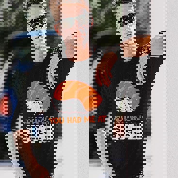 You Had Me At 寿司大好き サーモンにぎり サーモン寿司 長袖Tシャツ 彼への贈り物