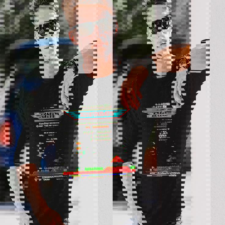 「グラディウス」上上下下左右左右ba スタート 長袖tシャツ 長袖Tシャツ 彼への贈り物