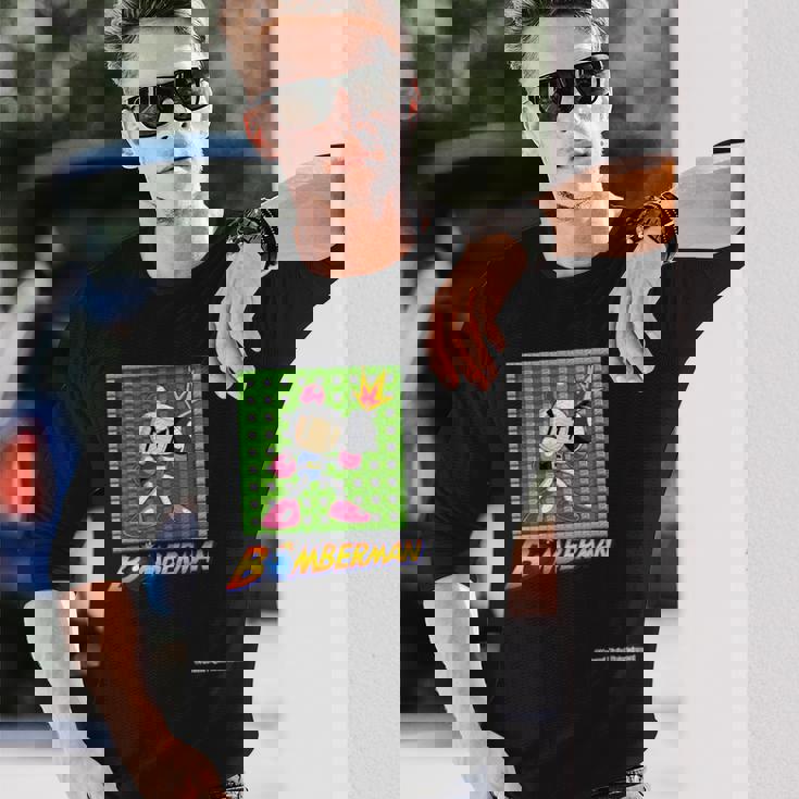 「ボンバーマン」白ボン（D） 長袖tシャツ 長袖Tシャツ 彼への贈り物