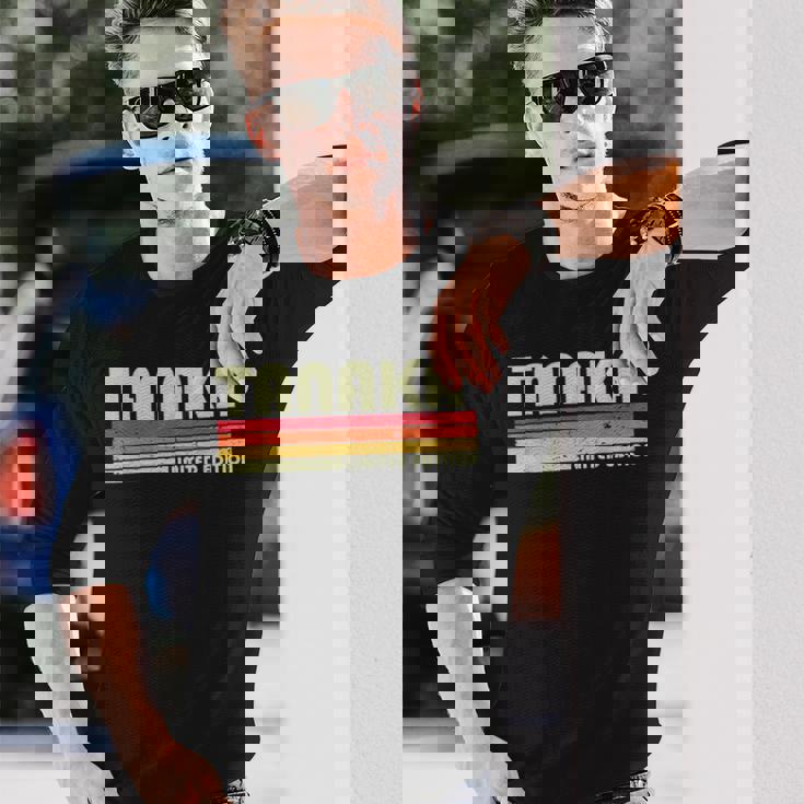 【たなか】名前 名字 家族お揃い ギャグ ネタ ウケ狙い 贈り物 ギフト 面白い おもしろ 長袖Tシャツ 彼への贈り物