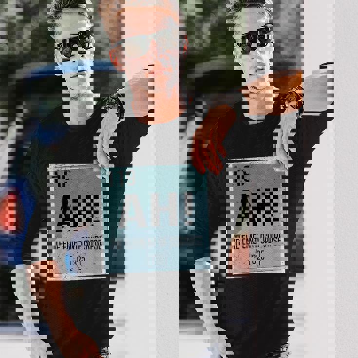 あぁ サプライズ化学の要素 サイエンスユーモア 長袖Tシャツ 彼への贈り物