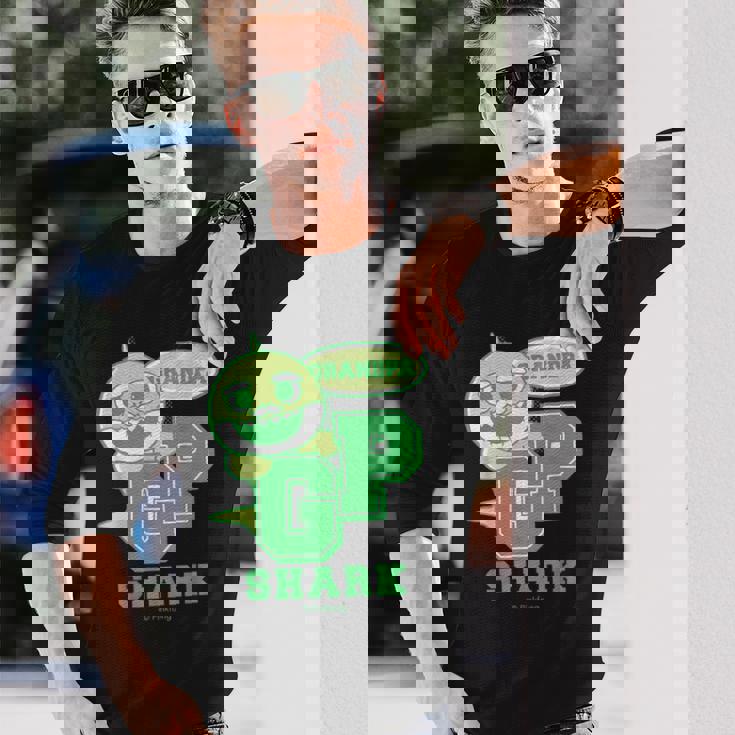 おじいちゃんシャーク・レトロ・ベイシャーク・サメもぞくプレゼント・キッズ・メンズ・ウーマンズ 長袖Tシャツ 彼への贈り物