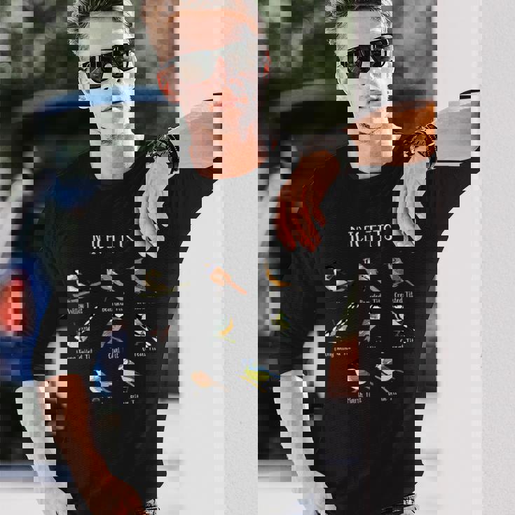 おもしろバードウォッチング ユーモア おっぱいコレクション ニースシジュウカラ 鳥 長袖tシャツ 長袖Tシャツ 彼への贈り物