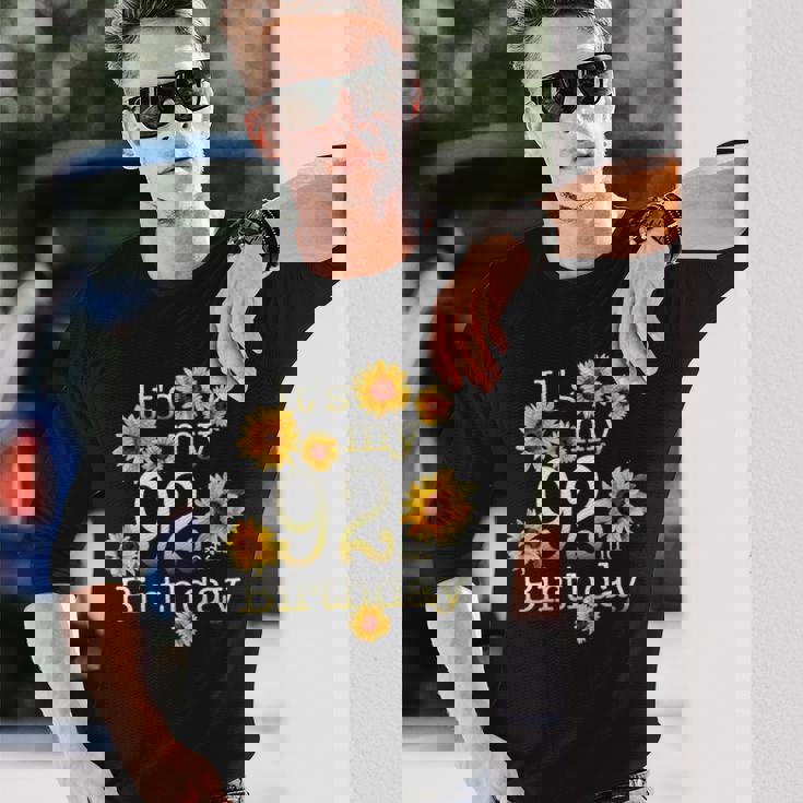 かわいいひまわり 92歳の誕生日 92歳の誕生日 長袖tシャツ 長袖Tシャツ 彼への贈り物