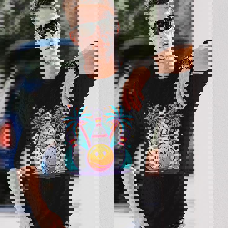 かわいいボウリングアート I キッズボウリング 長袖Tシャツ 彼への贈り物