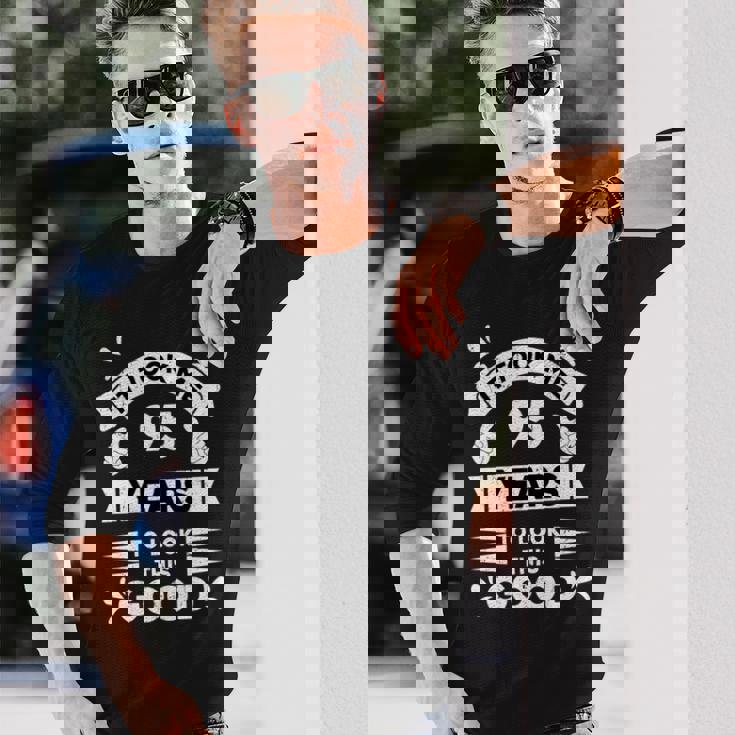 こんなに面白く見えるのに95年かかった 95歳 長袖tシャツ 長袖Tシャツ 彼への贈り物