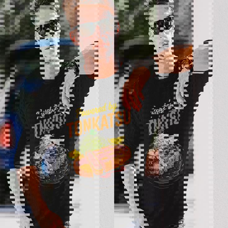 とんかつ かわいい 日本のとんかつ 日本 アニメ オタク お土産 長袖tシャツ 長袖Tシャツ 彼への贈り物