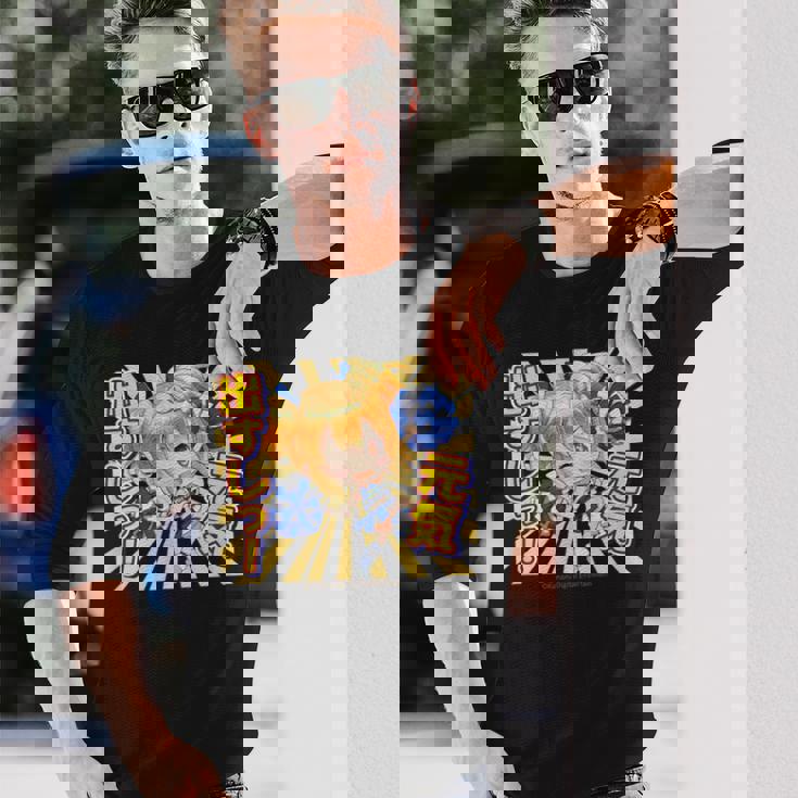 ひなビタスタンプ 一舞04「元気出すしっ！」 長袖Tシャツ 彼への贈り物