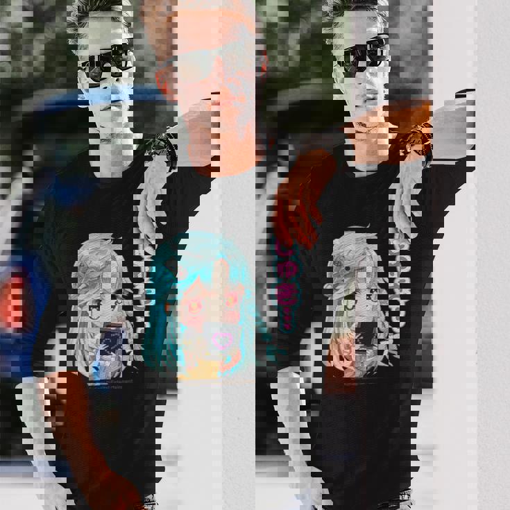 ひなビタスタンプ 心菜02「しゅき…」 長袖Tシャツ 彼への贈り物