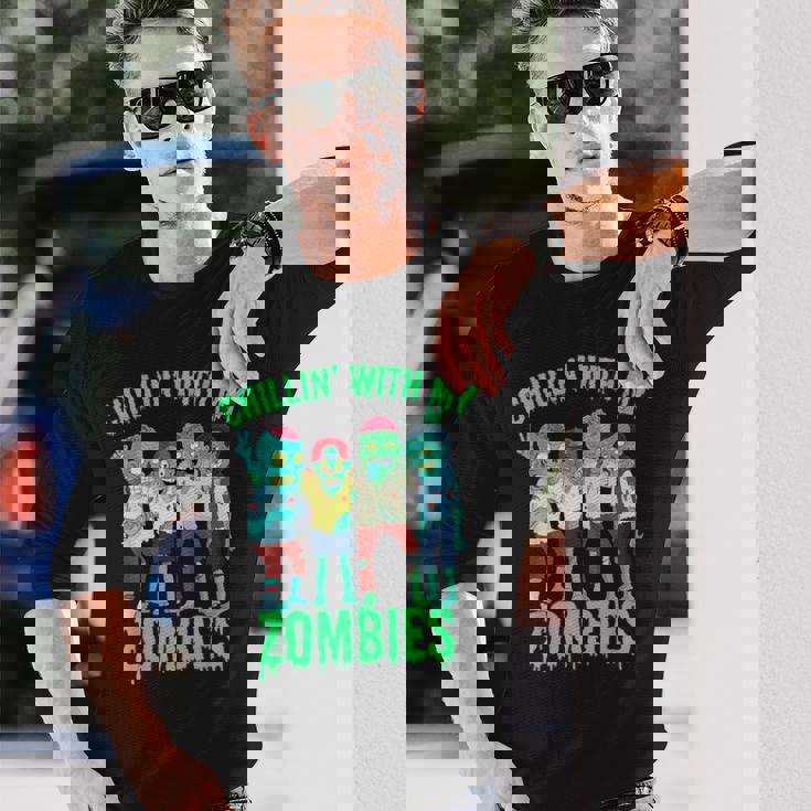 まったりもゾンビハロウィーン少年キッズギフトゾンビ 長袖Tシャツ 彼への贈り物