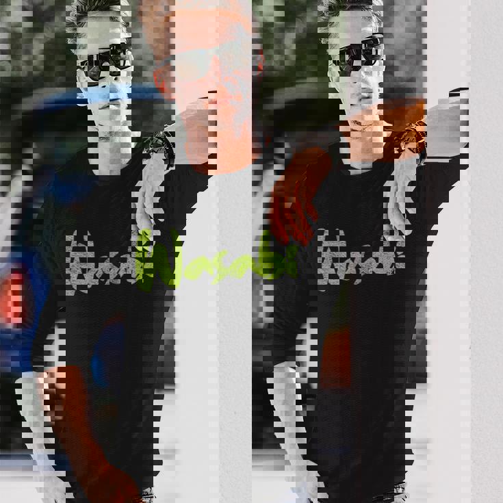 わさびハロウィンコスチュームごっこ I'm Wasabi Fun 長袖Tシャツ 彼への贈り物