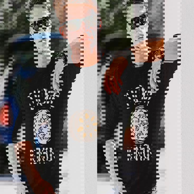 アイ・ラブ・レンコン 長袖Tシャツ 彼への贈り物