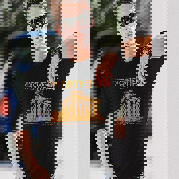 アクロポリスのパルテノン神殿 アテネ ギリシャ 長袖Tシャツ 彼への贈り物