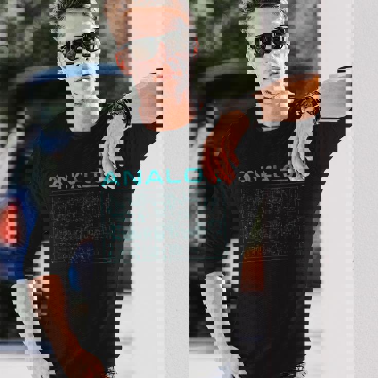 アナログシンセ・キーボード・シンセサイザー 長袖Tシャツ 彼への贈り物