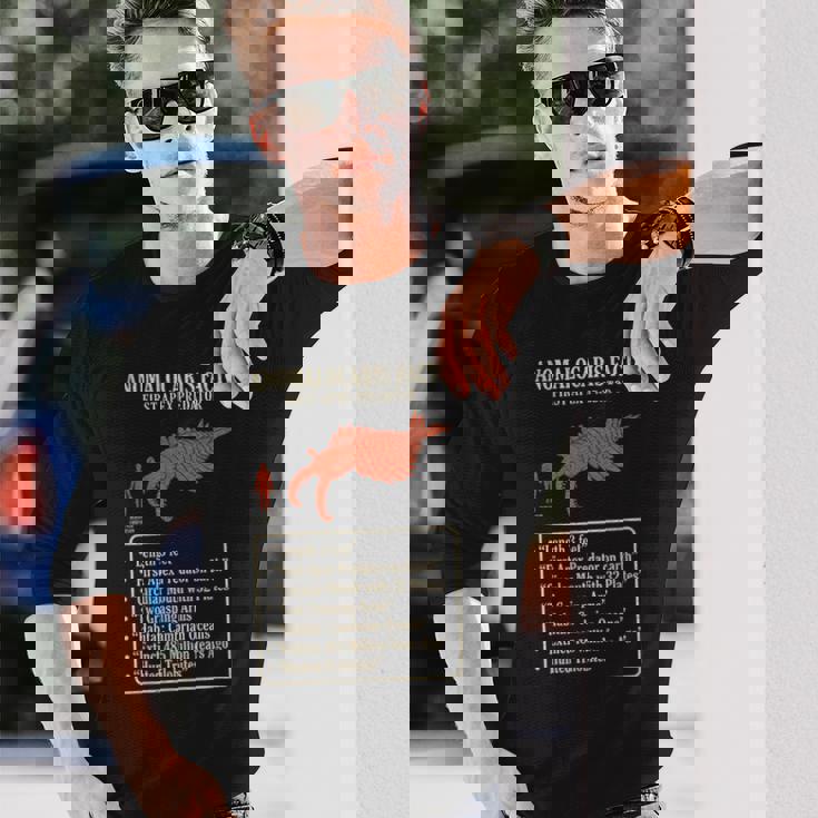 アノマロカリス 事実 最初の頂点捕食者 カンブリア紀 古生物 化石 科学 学習 進化 歴史 海洋 比較 長袖Tシャツ 彼への贈り物