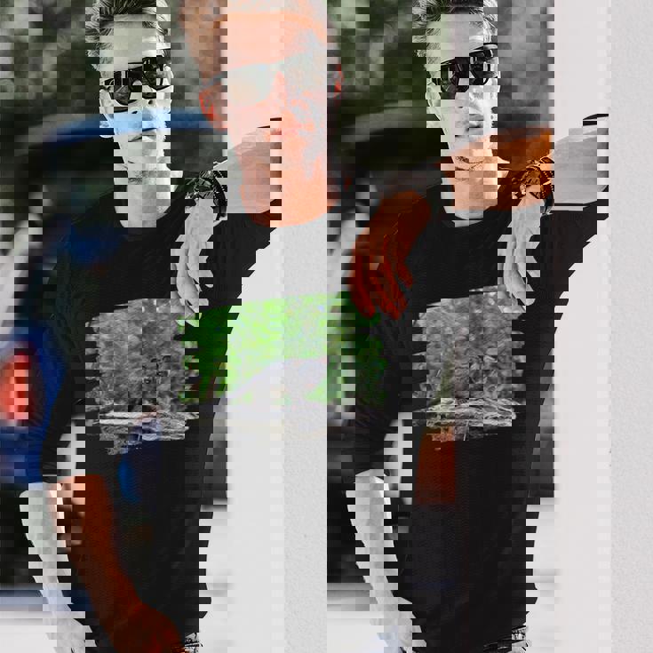 アフリカンパームシベット 長袖Tシャツ 彼への贈り物