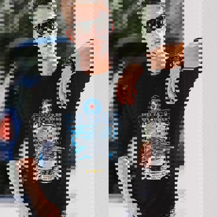 アメリカ空軍の航空機戦闘機f15イーグルのプレゼント 長袖Tシャツ 彼への贈り物