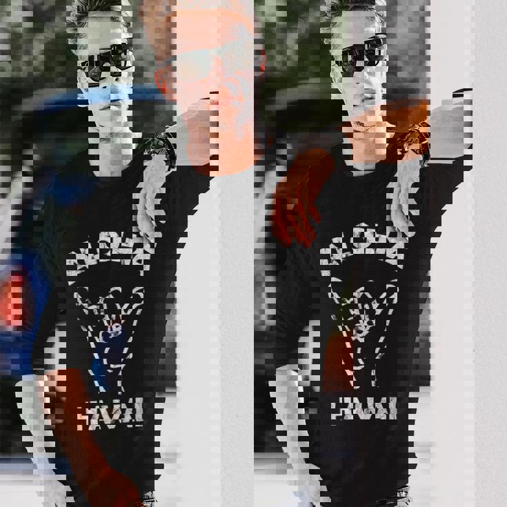 アロハ ハワイ シャカ サイン サーフ 長袖Tシャツ 彼への贈り物