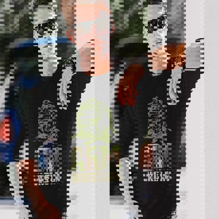 アームレスリングアームプレス、二頭筋 長袖Tシャツ 彼への贈り物