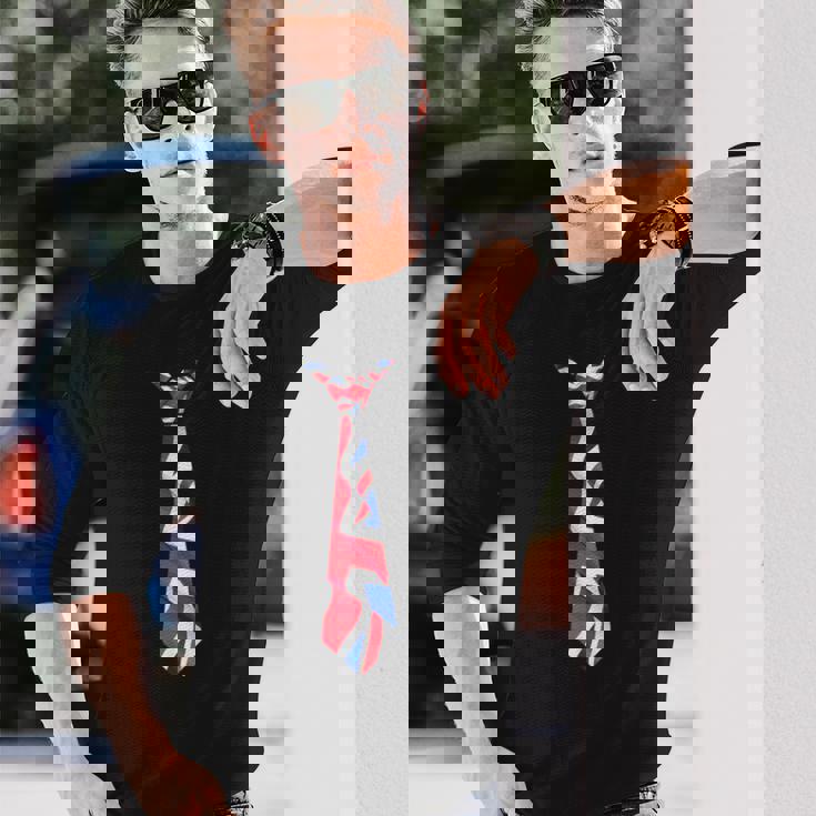 イギリス国旗ユニオンジャックネクタイ イギリス帝国 長袖Tシャツ 彼への贈り物