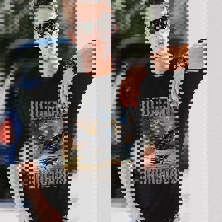 イタリア ブレイン ロット キャラクター ヌクレアロ 恐竜 キッズ ミーム 長袖Tシャツ 彼への贈り物