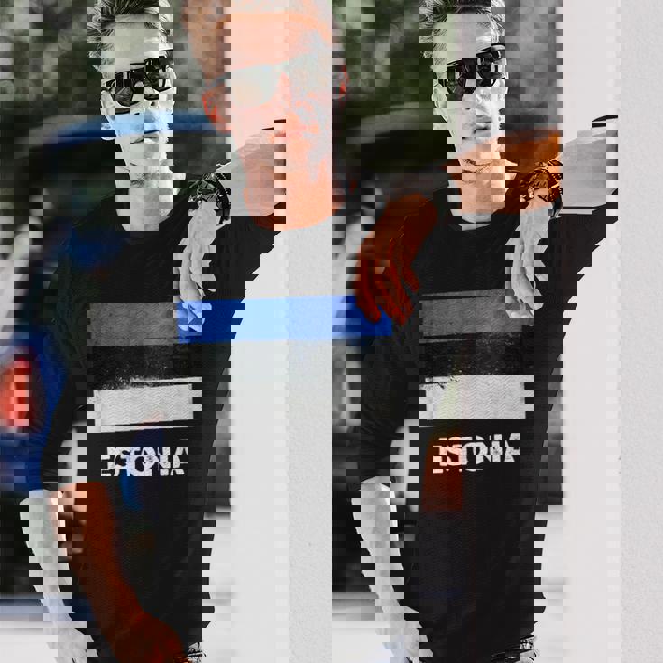 エストニア国旗tシャツ 長袖Tシャツ 彼への贈り物