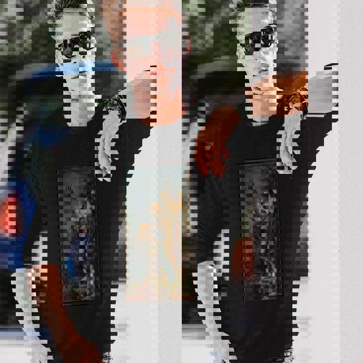 オイディプスとスフィンクス ギュスターヴ・モロー古代ギリシャ 長袖Tシャツ 彼への贈り物