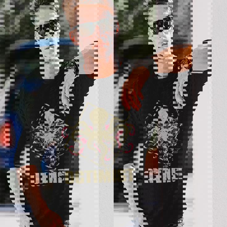 オクチミスト タコ オクトパス クラーケン イカ 長袖Tシャツ 彼への贈り物