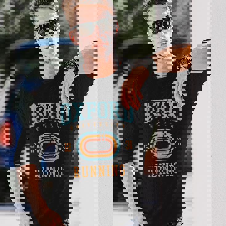 オックスフォード大学ランニング大学アカデミックスポーツpafi862。 長袖Tシャツ 彼への贈り物