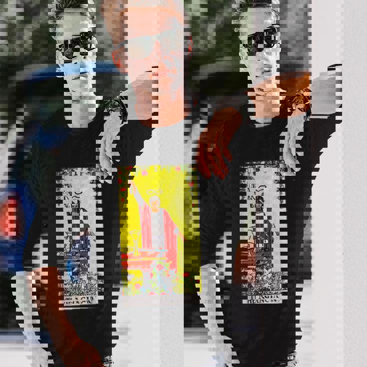 オリジナルrider Waite Deckからのマジシャンビンテージタロットカード 長袖Tシャツ 彼への贈り物