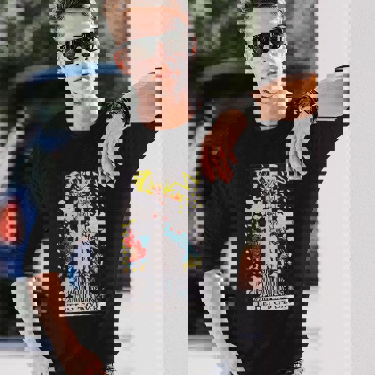 オリジナルのrider Waite Deckからのタワービンテージタロットカード 長袖Tシャツ 彼への贈り物