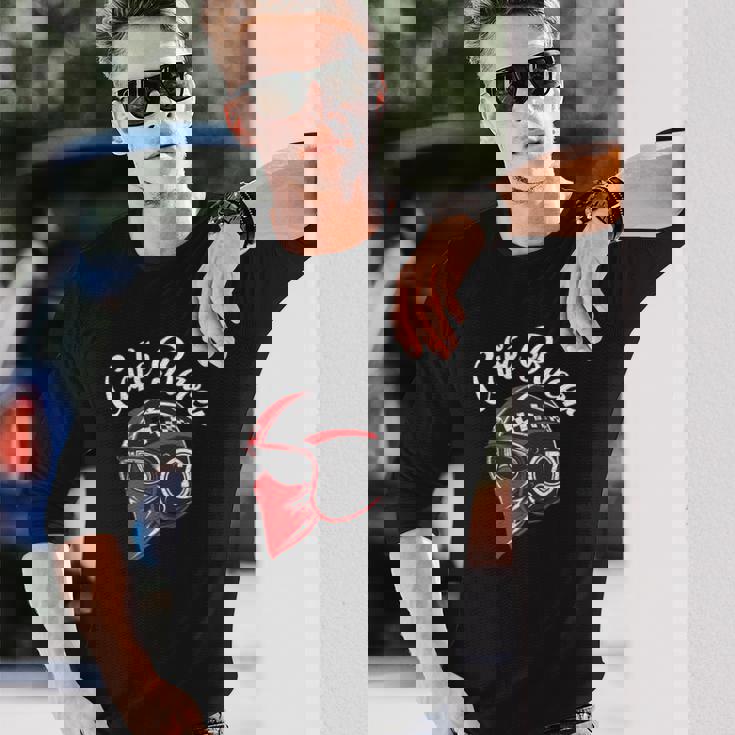 オートバイ カフェレーサー モータースポーツギフト 長袖tシャツ 長袖Tシャツ 彼への贈り物