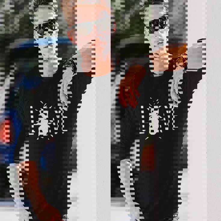 カブトムシ かわいい昆虫学の甲虫学 長袖Tシャツ 彼への贈り物