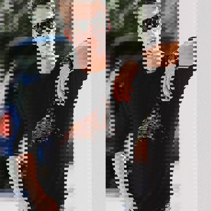 カブトムシの肖像画 長袖Tシャツ 彼への贈り物