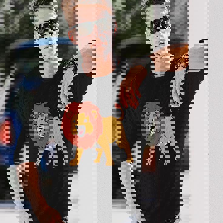 カワイイライオン 長袖tシャツ 長袖Tシャツ 彼への贈り物