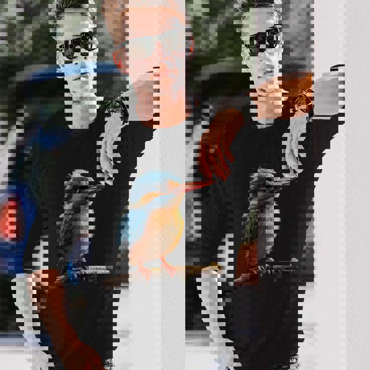 カワセミ カワセミ 鳥 甘いカワセミ カワセミ 長袖Tシャツ 彼への贈り物