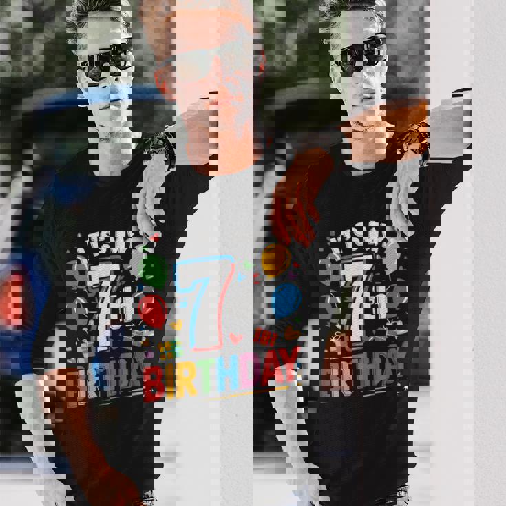 キッズ 7歳の誕生日シャツ男の子キッズ幼児7歳の誕生日男の子 長袖Tシャツ 彼への贈り物