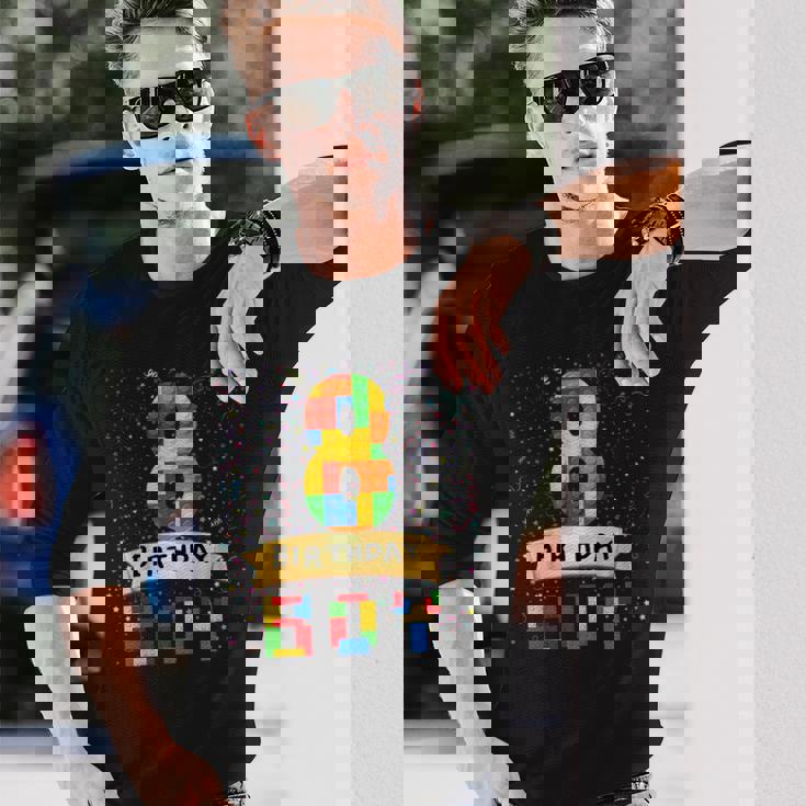 キッズ 8歳の誕生日 男の子 8歳 積み木 8歳の誕生日 男の子 長袖Tシャツ 彼への贈り物