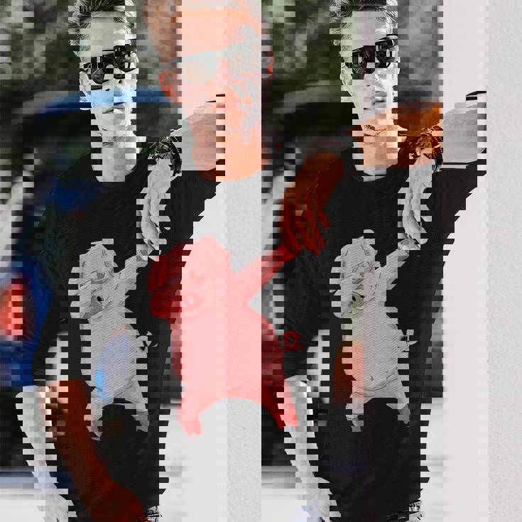 キッズ ダビングピグレット 服 ダブ ダンス 衣装 農家 ギフト 豚 長袖Tシャツ 彼への贈り物