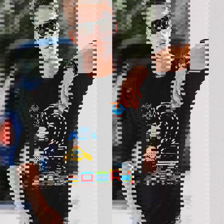 キッズトラック 電車 2歳の誕生日パーティー 幼児 2歳 誕生日 長袖Tシャツ 彼への贈り物