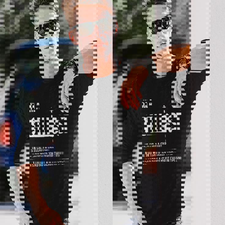 クラシック音楽 音楽好き チェロ好き おもしろ チェリスト チェロ奏者 チェロ ジョーク 長袖Tシャツ 彼への贈り物